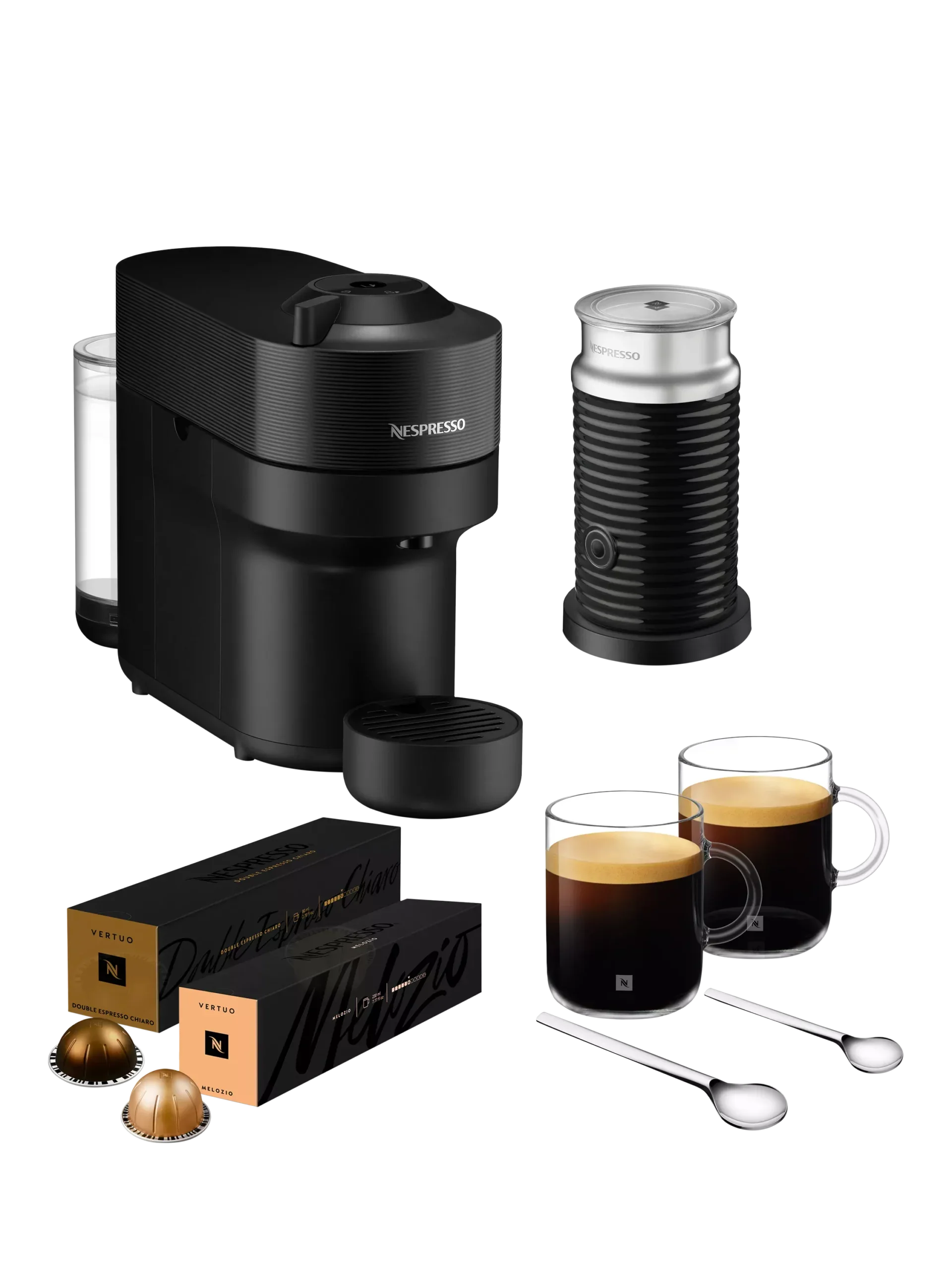 Nespresso and De’Longhi pod machines for quick and easy coffee preparation.