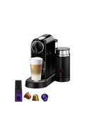 CitiZ Coffee Pod Machine with Aeroccino Milk Frother by De'Longhi
