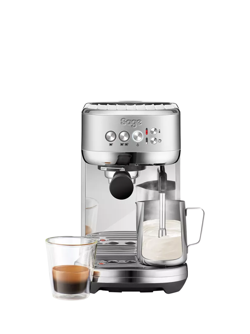 Sage SES500BSS Bambino Plus Coffee Machine, Silver